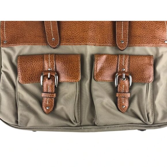 Franklin Covey Womens Beige Brown Adjustable Leather Strap Shoulder‎ Bag Size S - Picture 8 of 10